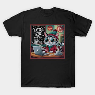 Hipster Cat's Meow Cool T-Shirt